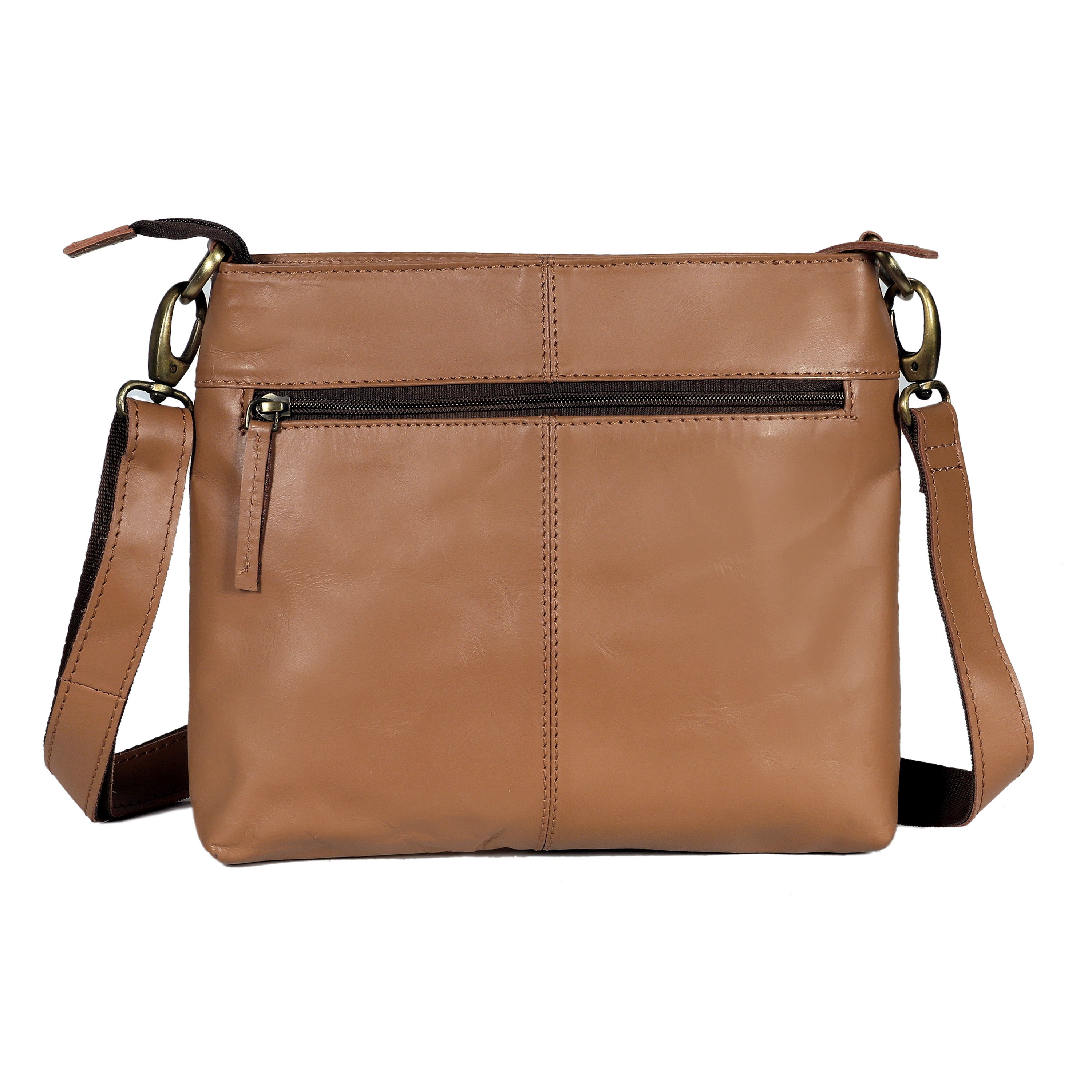 Bailey Tan Leather Crossbody Bag
