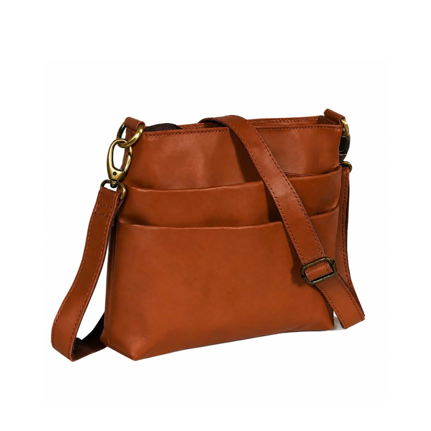 Bailey Tan Leather Crossbody Bag