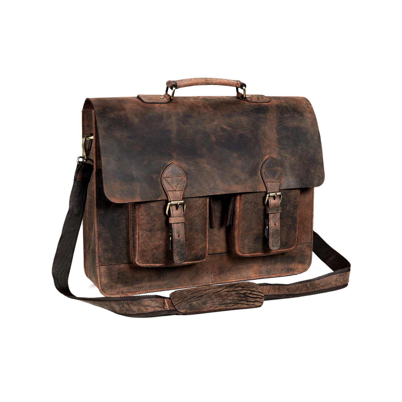 Harrison Buffalo Leather Messenger Bag