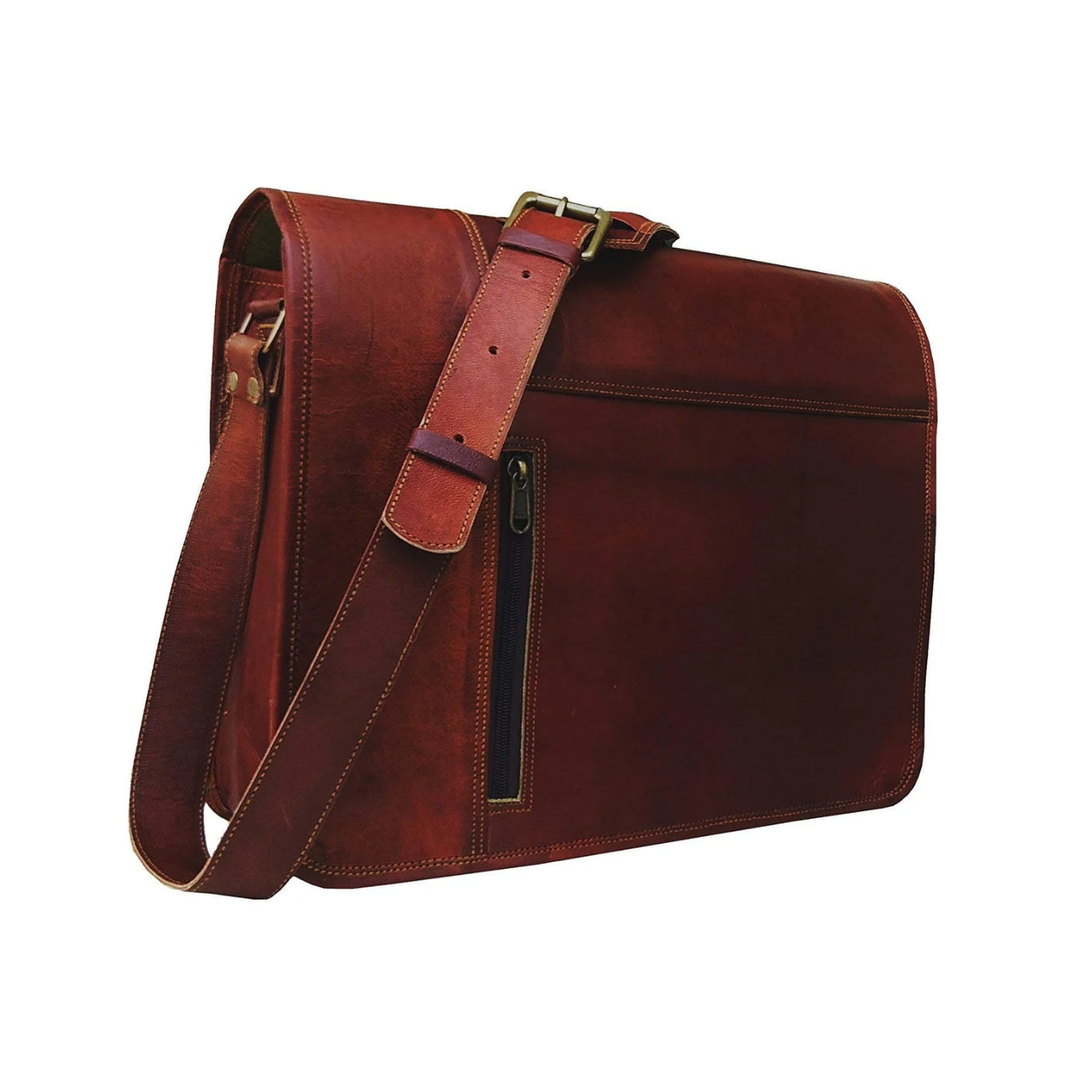Vintage Leather Satchel Messenger Bag