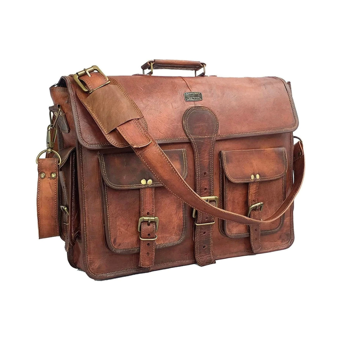 Cooper Vintage Goat Leather Messenger Bag