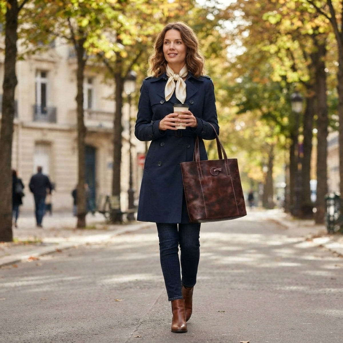 Camila Buffalo Leather Tote Bag