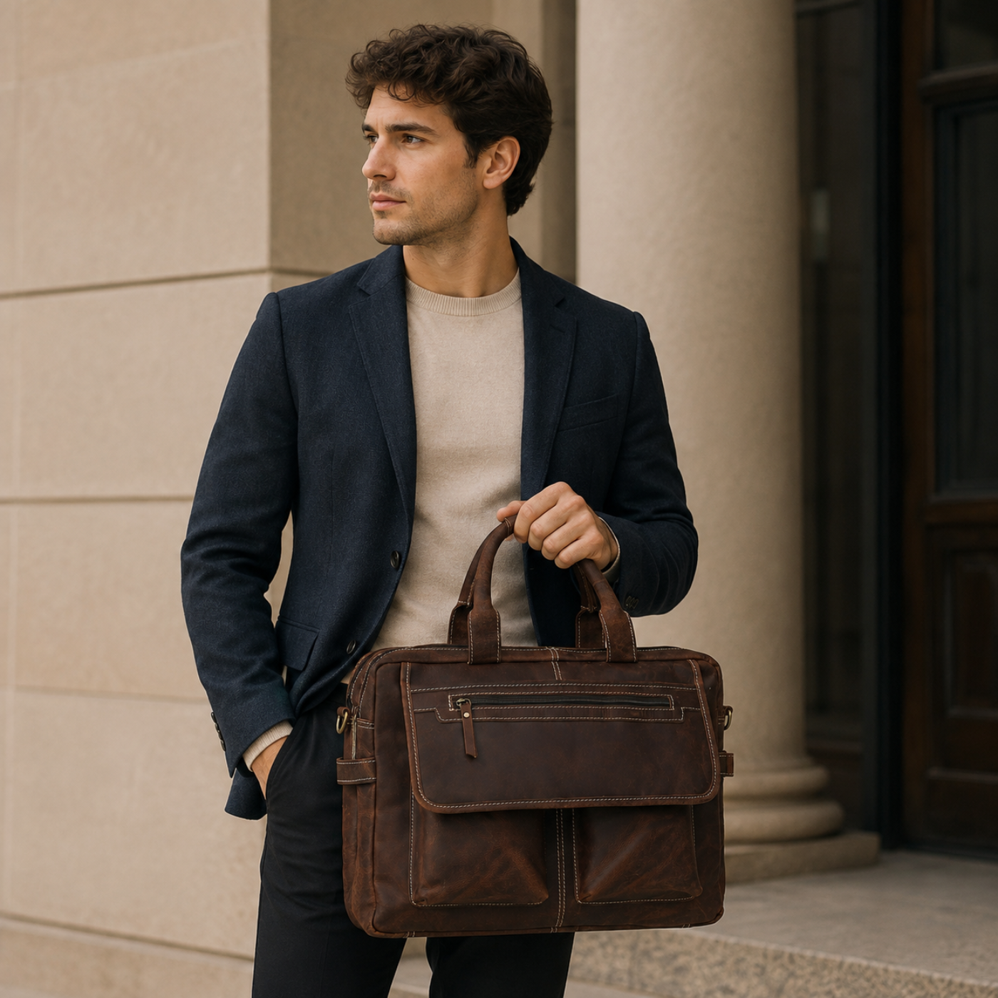 Windsor Leather Briefcase for Men
