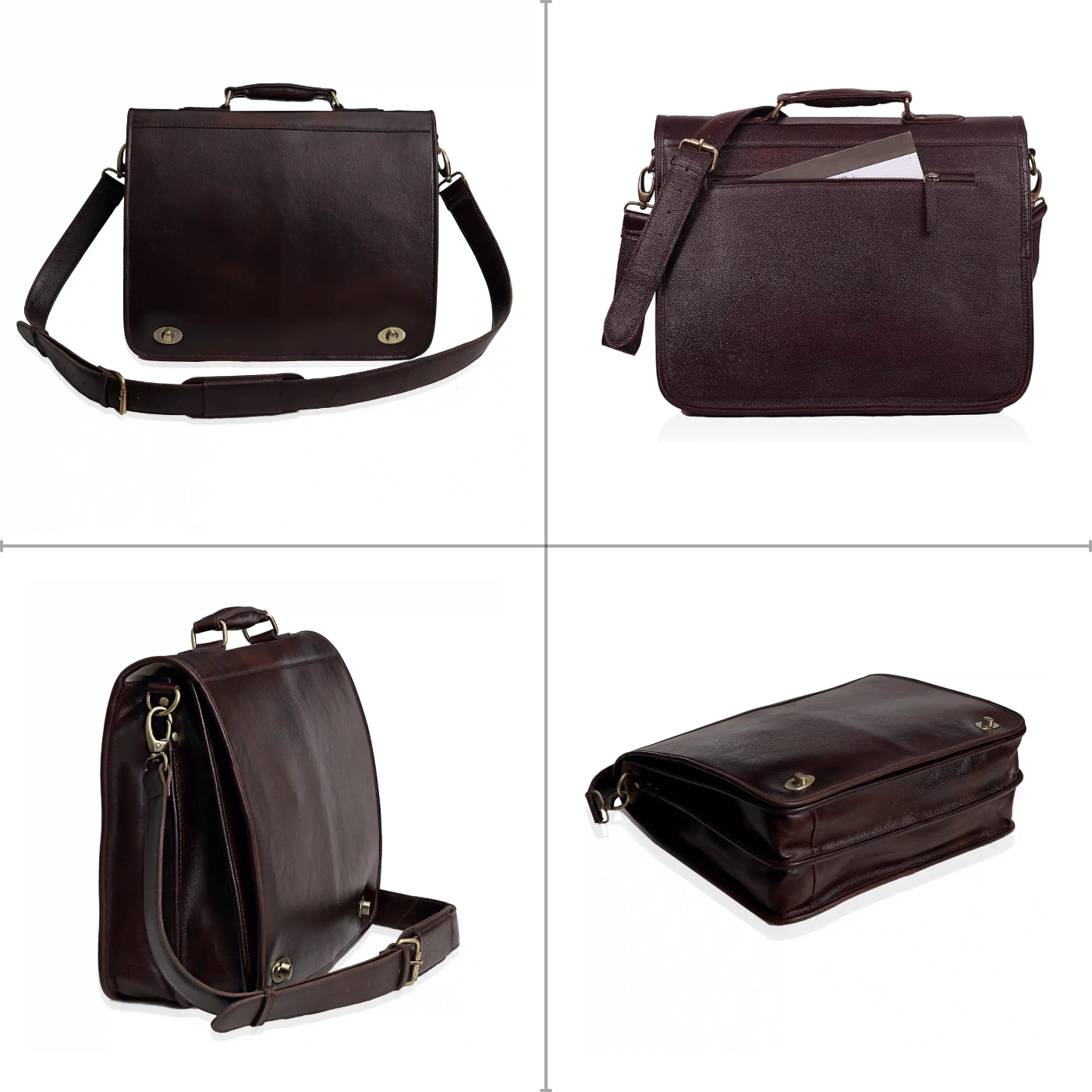 Langston Leather Laptop Messenger Bag