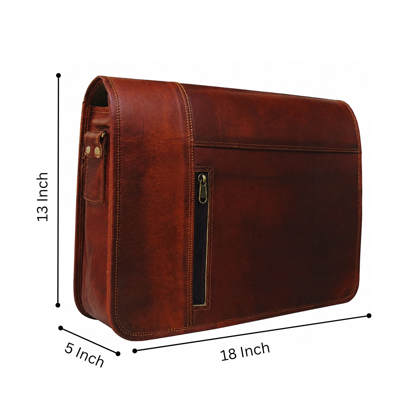 Vintage Leather Satchel Messenger Bag