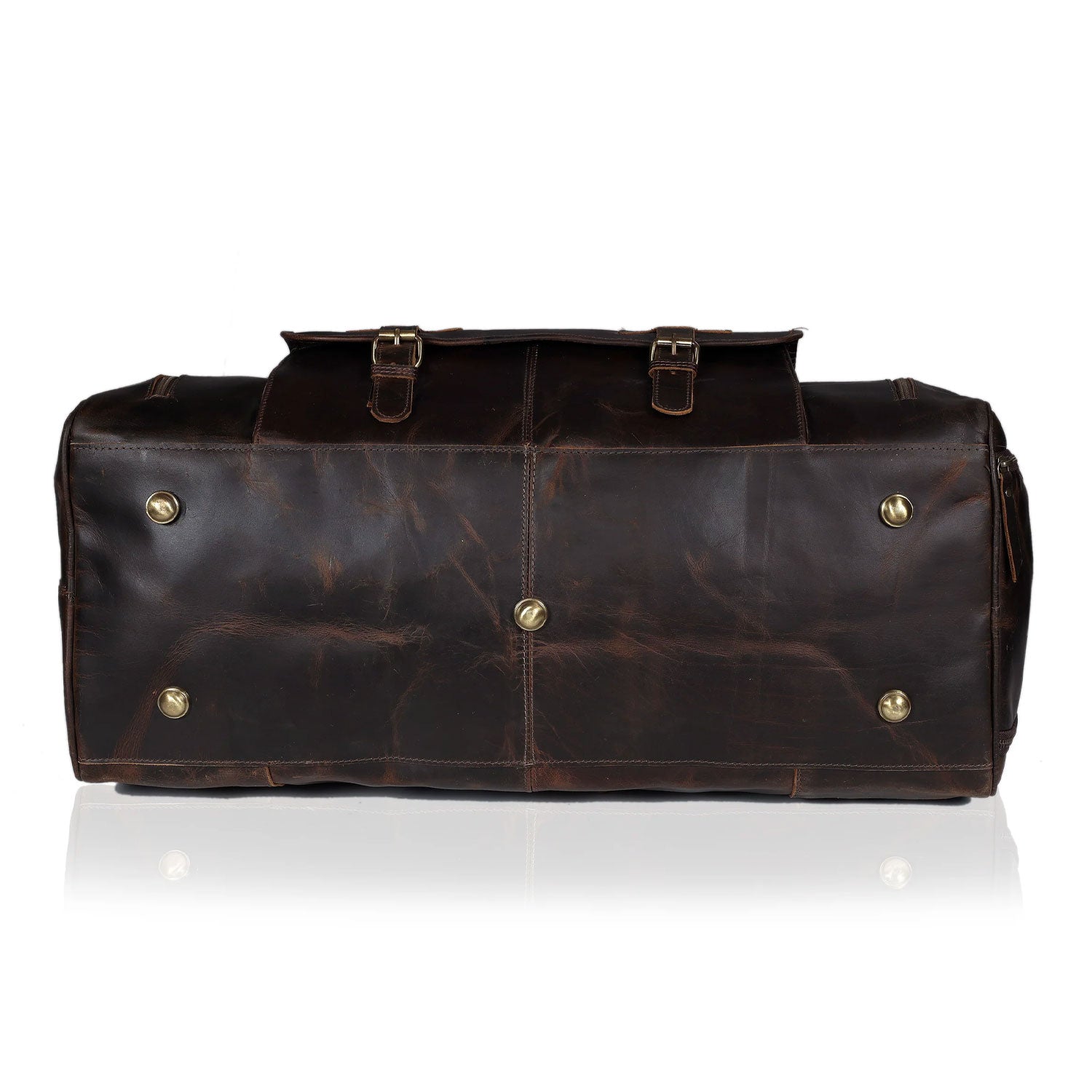 Denali Brown Shoe Leather Duffle Bag for Men