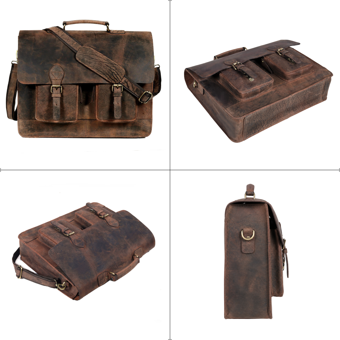 Harrison Buffalo Leather Messenger Bag