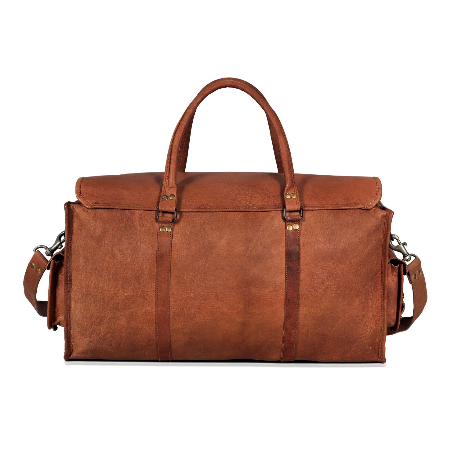 Aspen Leather Weekender Flap Duffle Bag
