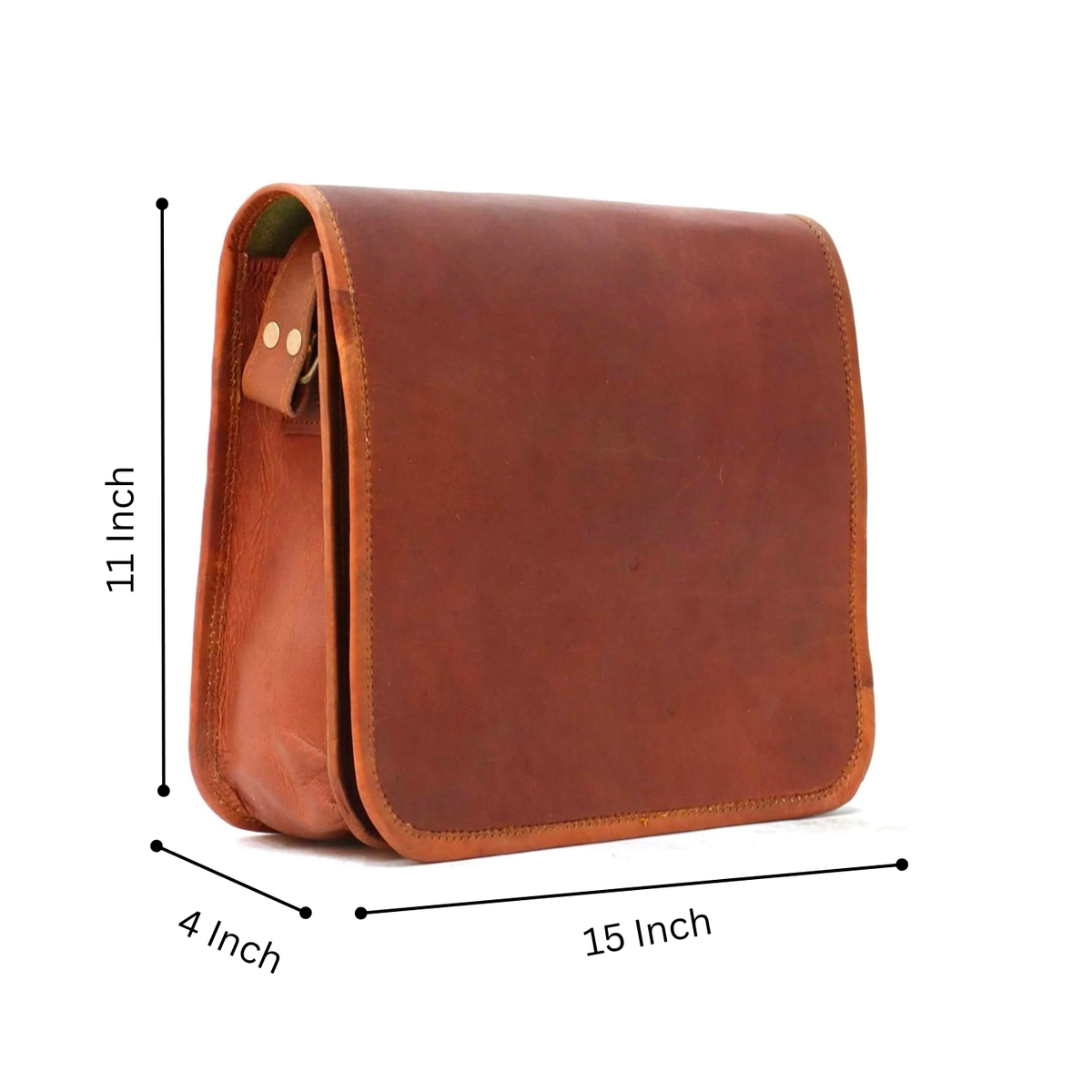 Ozarks Leather Crossbody Messenger Bag