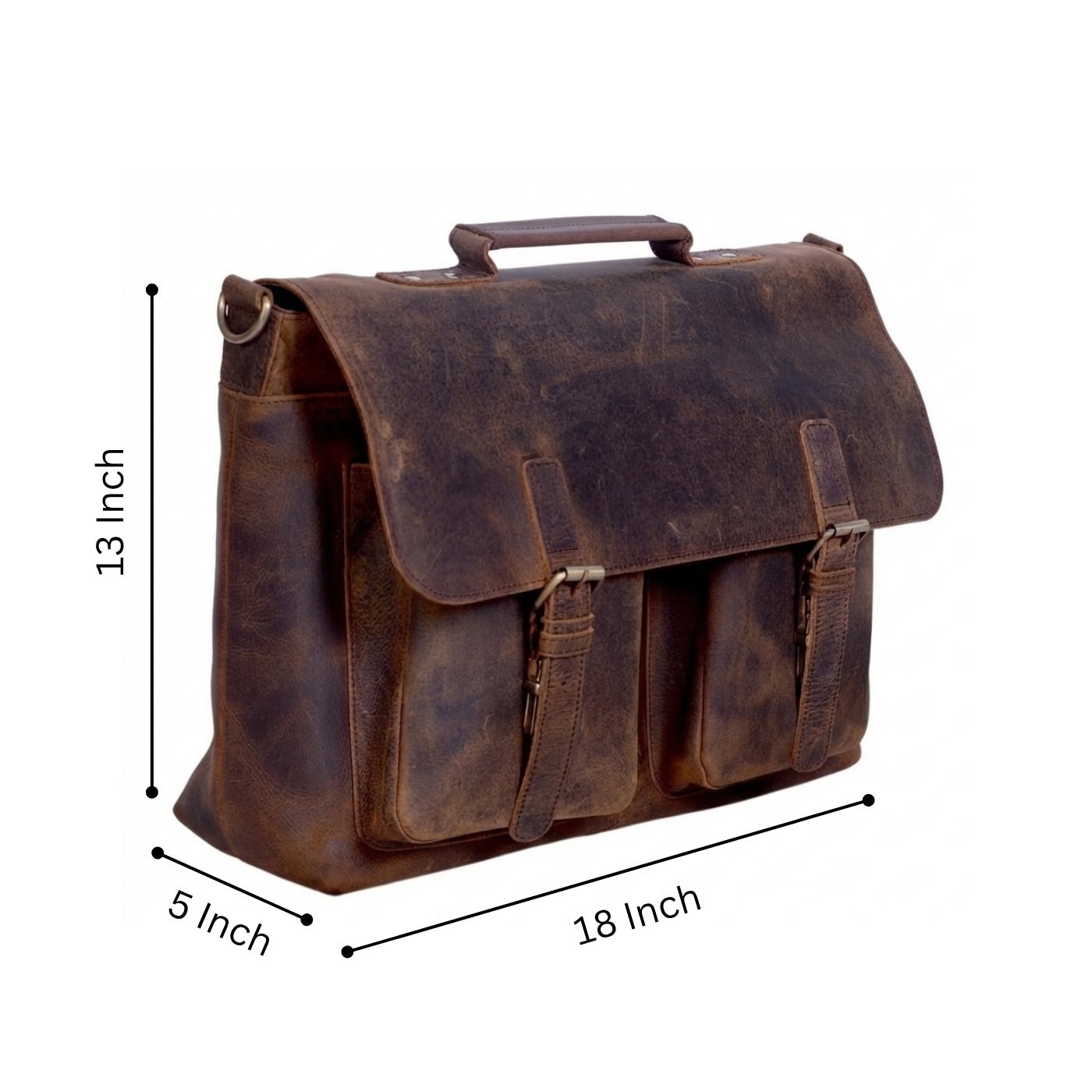 Austin Buffalo Leather Messenger Bag
