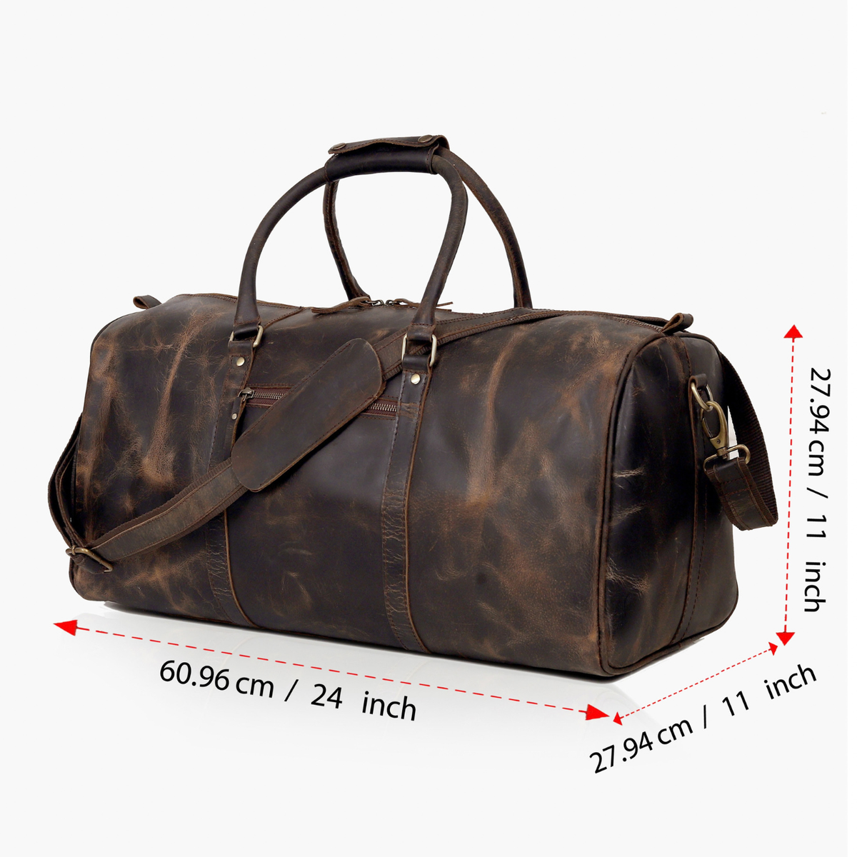 Jason Leather Duffle Bag for Men