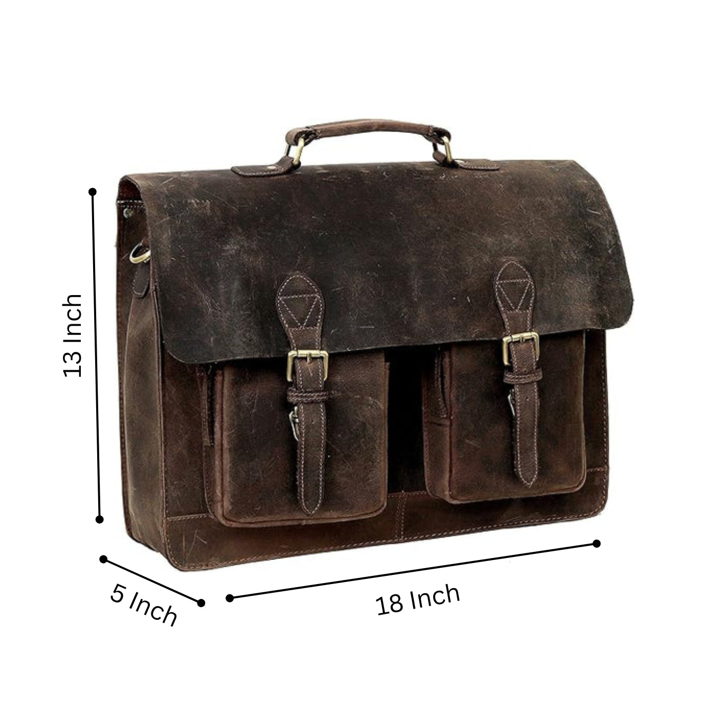 Ashford Buffalo Leather Messenger Bag