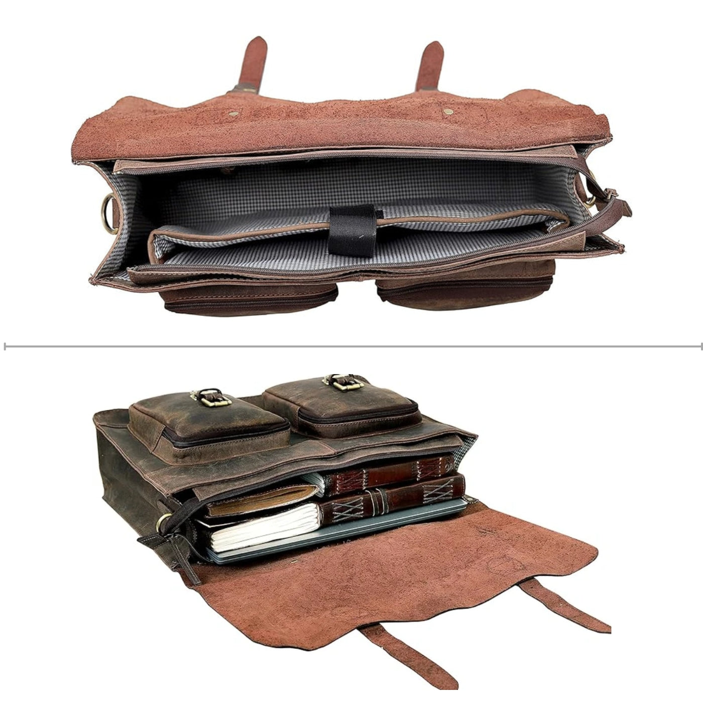 Ashford Buffalo Leather Messenger Bag