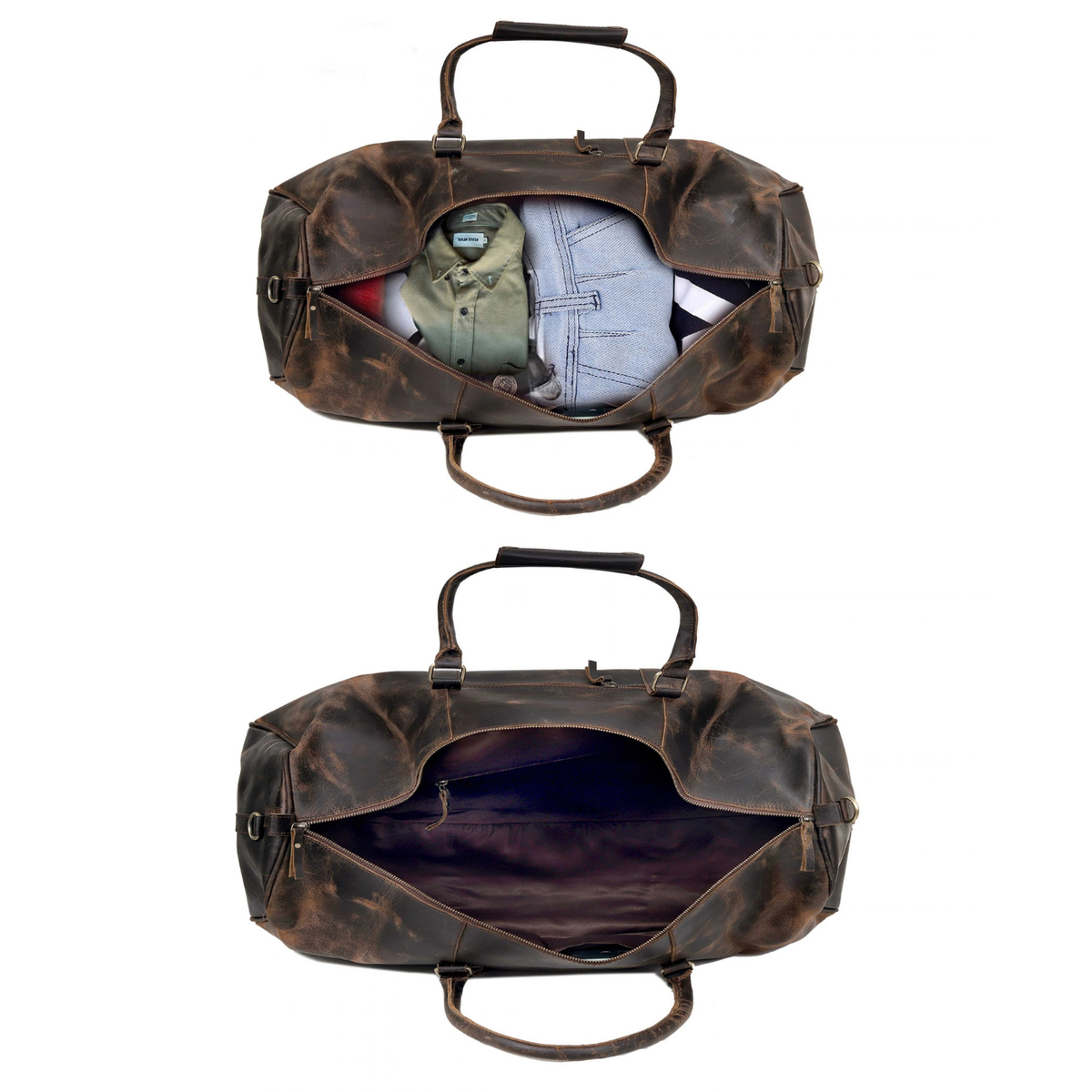 Jason Leather Duffle Bag for Men