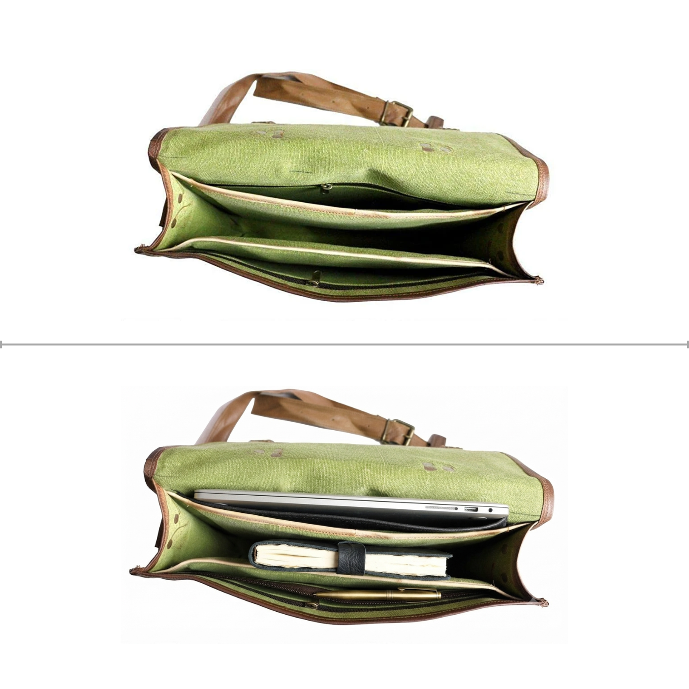 Ozarks Leather Crossbody Messenger Bag