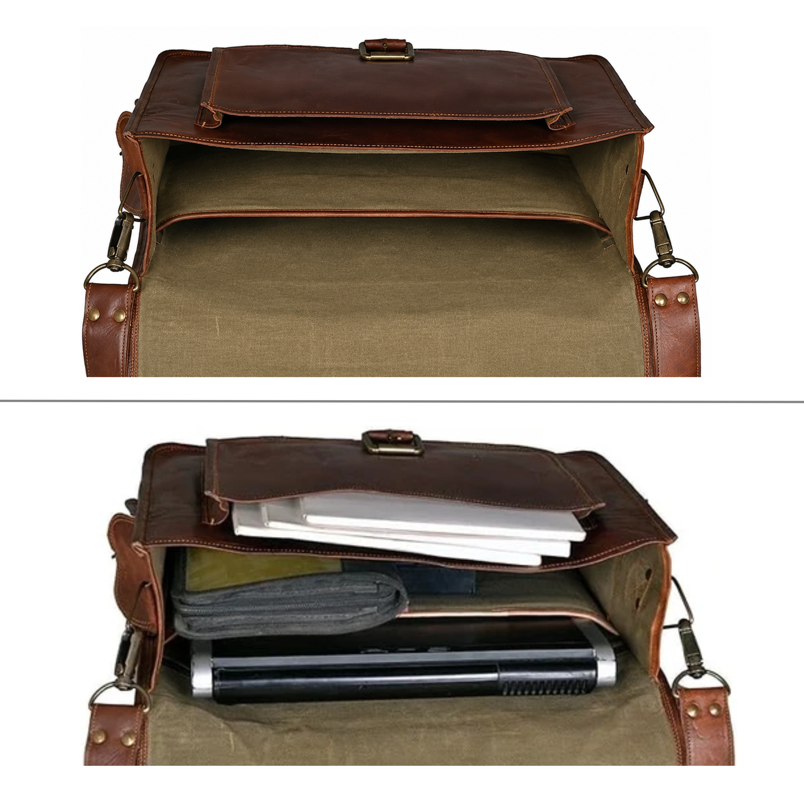 leather messenger bag for men