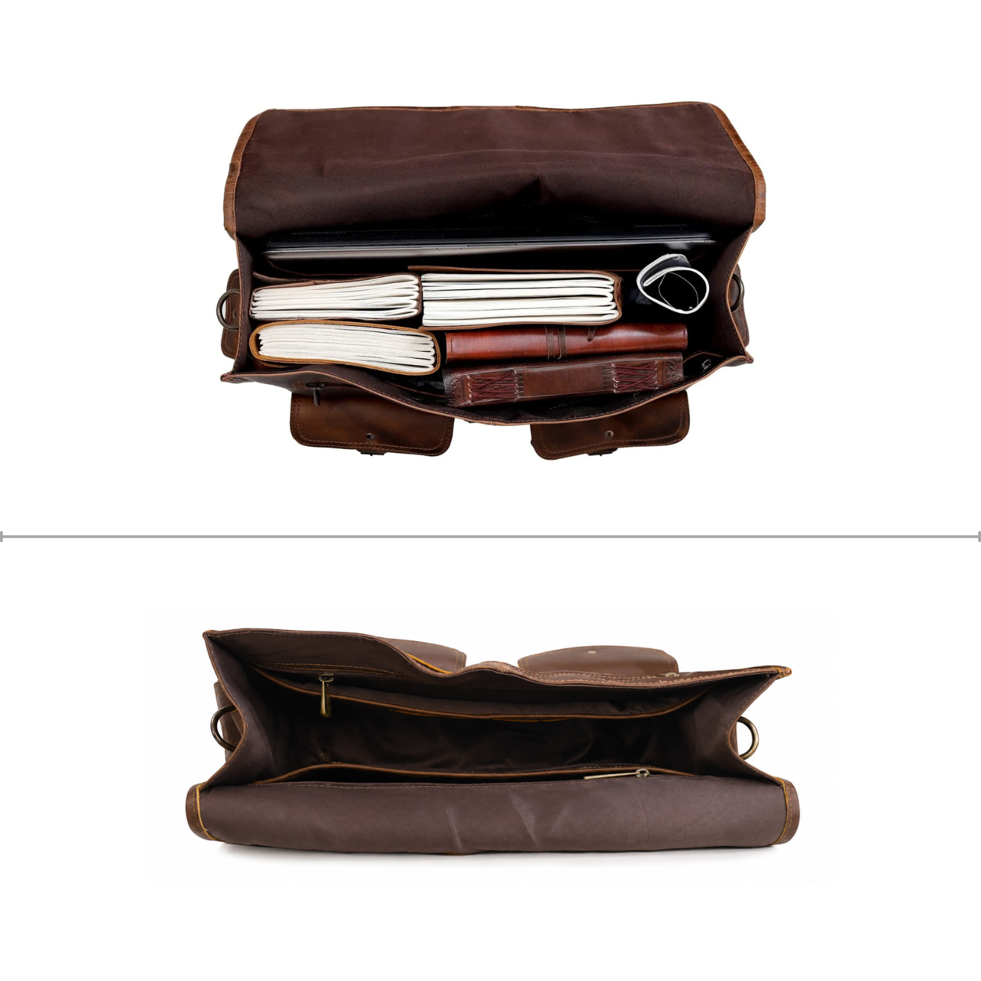 Houston Leather Messenger Laptop Bag
