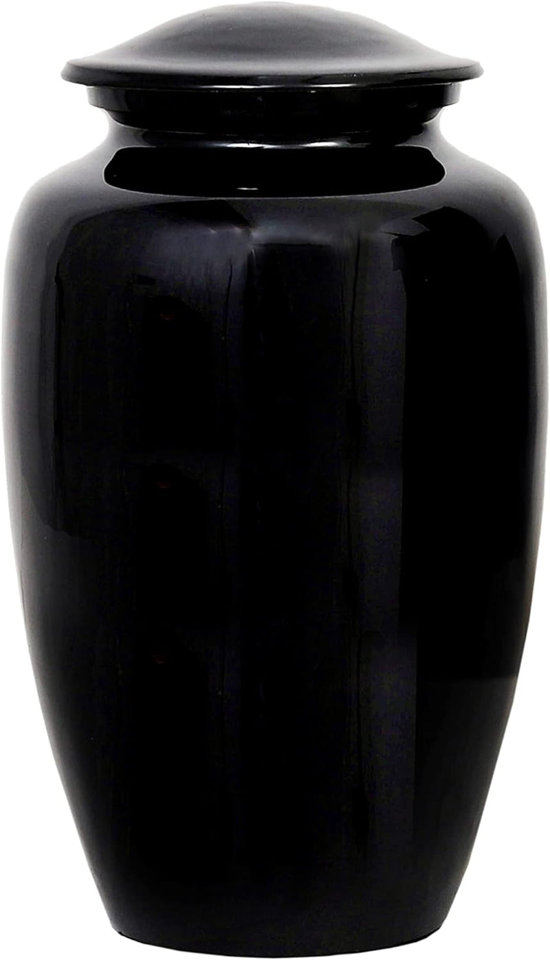 Lovely Butterfly Black Finish Cremation Urn for Human Ashes - Funeral Urn Handcrafted - Affordable Urn for Ashes (Adult (200 lbs) – 10.5 x 6 “, Cremation Urn)