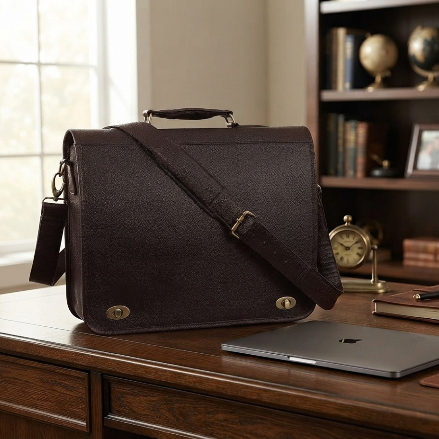 Langston Leather Laptop Messenger Bag