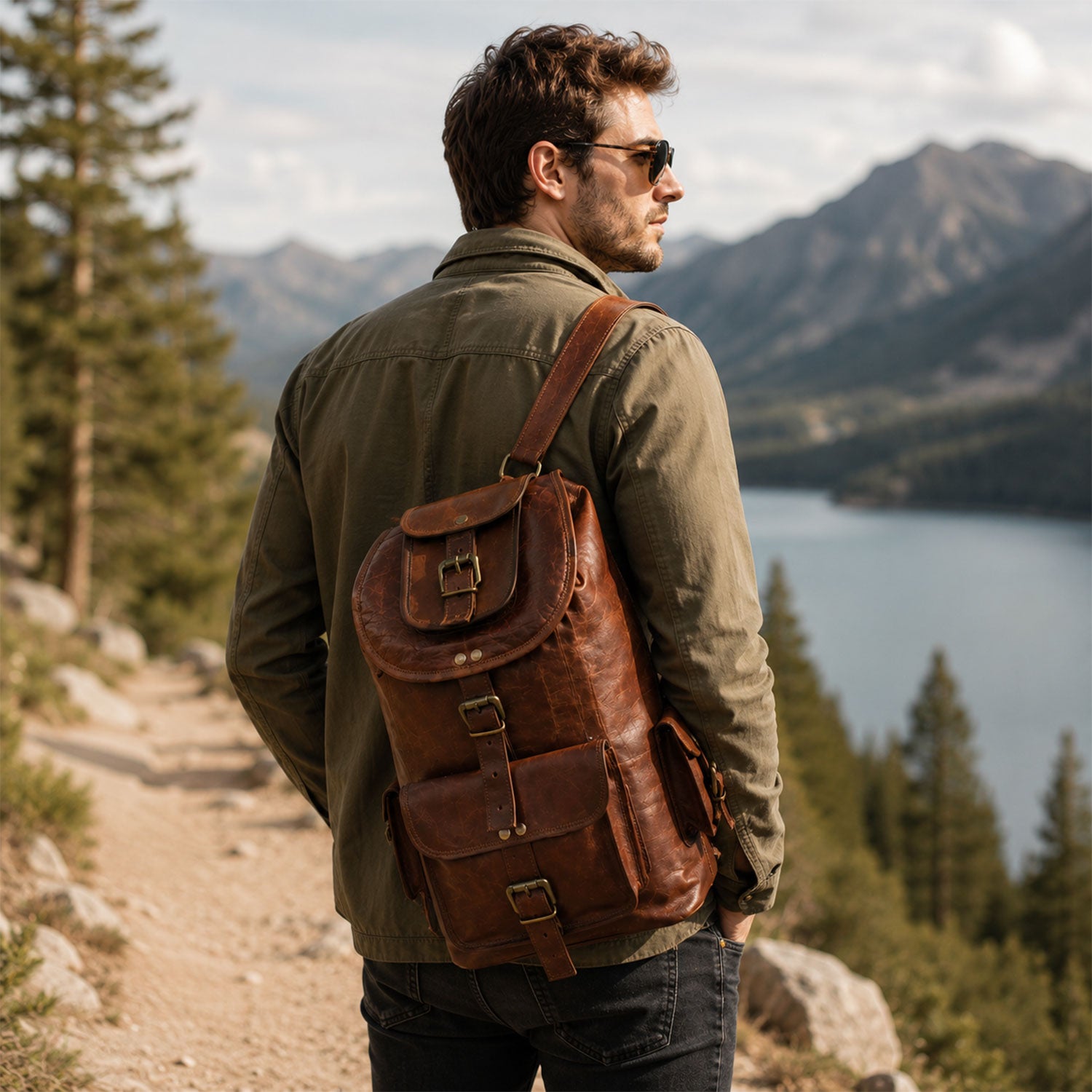 Artisan Leather Backpack for Men