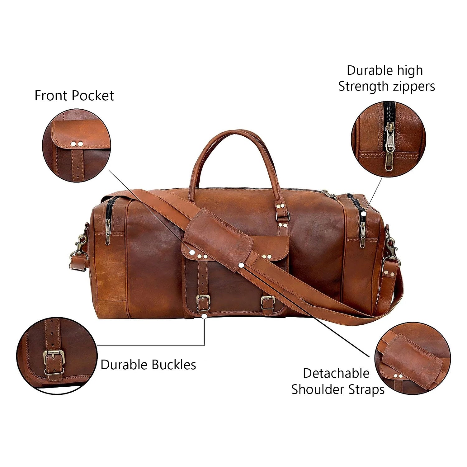 Iconic Full Grain Leather Duffel Bag