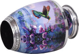 HLC Handcrafted Humming Bird Urn for Human Ashes - Adult Funeral Cremation Urn Handcrafted - Affordable Urn for Ashes (Adult (200 lbs) – 10.5 x 6 “, Decorative Cremation Urn)