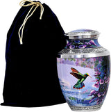 HLC Handcrafted Humming Bird Urn for Human Ashes - Adult Funeral Cremation Urn Handcrafted - Affordable Urn for Ashes (Adult (200 lbs) – 10.5 x 6 “, Decorative Cremation Urn)