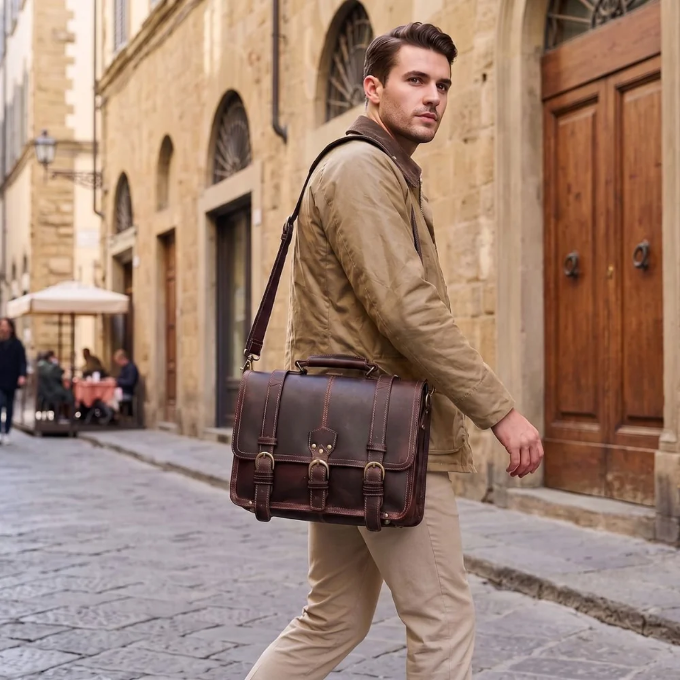 Weston Heritage Leather Messenger Bag