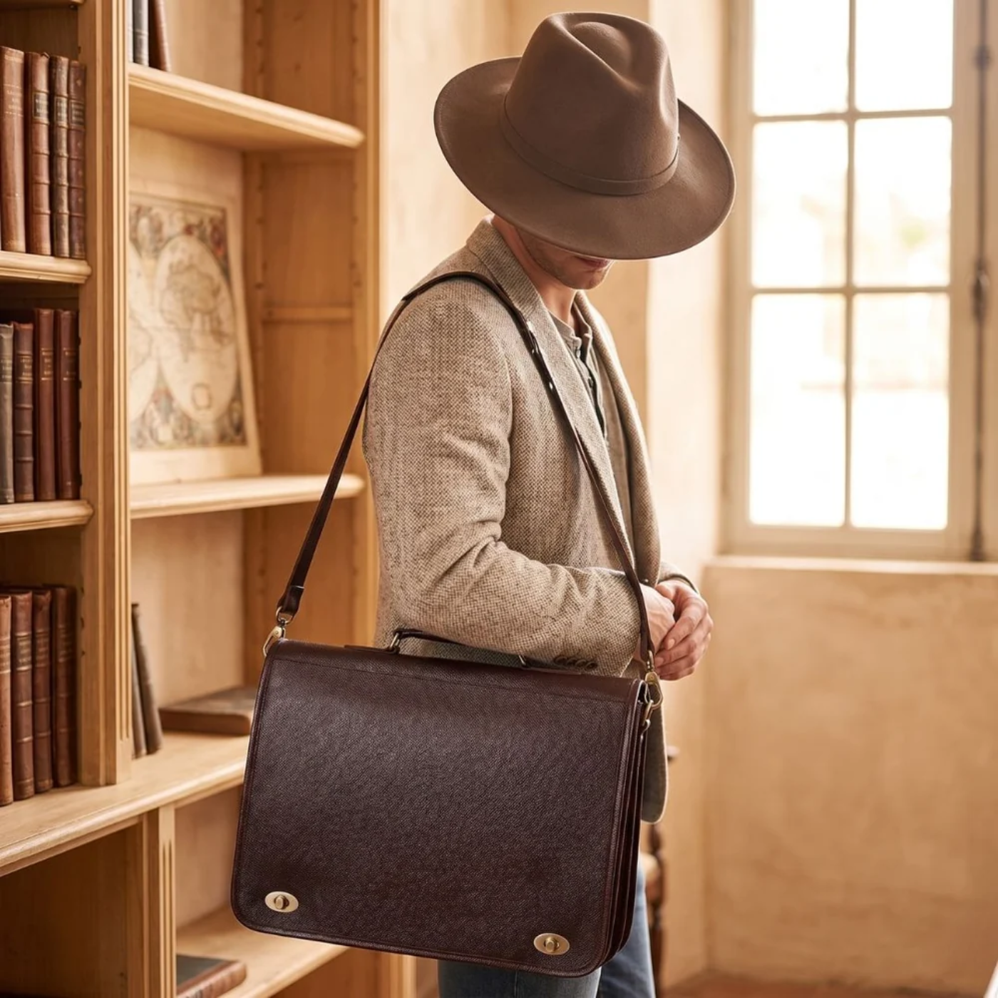 Langston Leather Laptop Messenger Bag