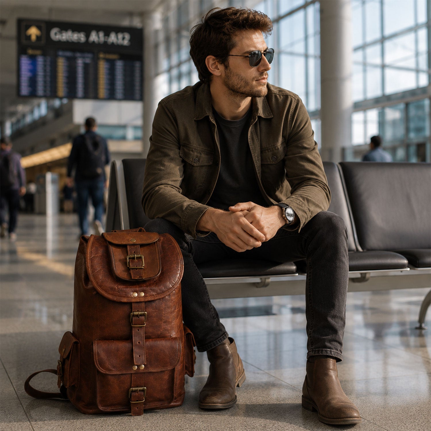 Artisan Leather Backpack for Men
