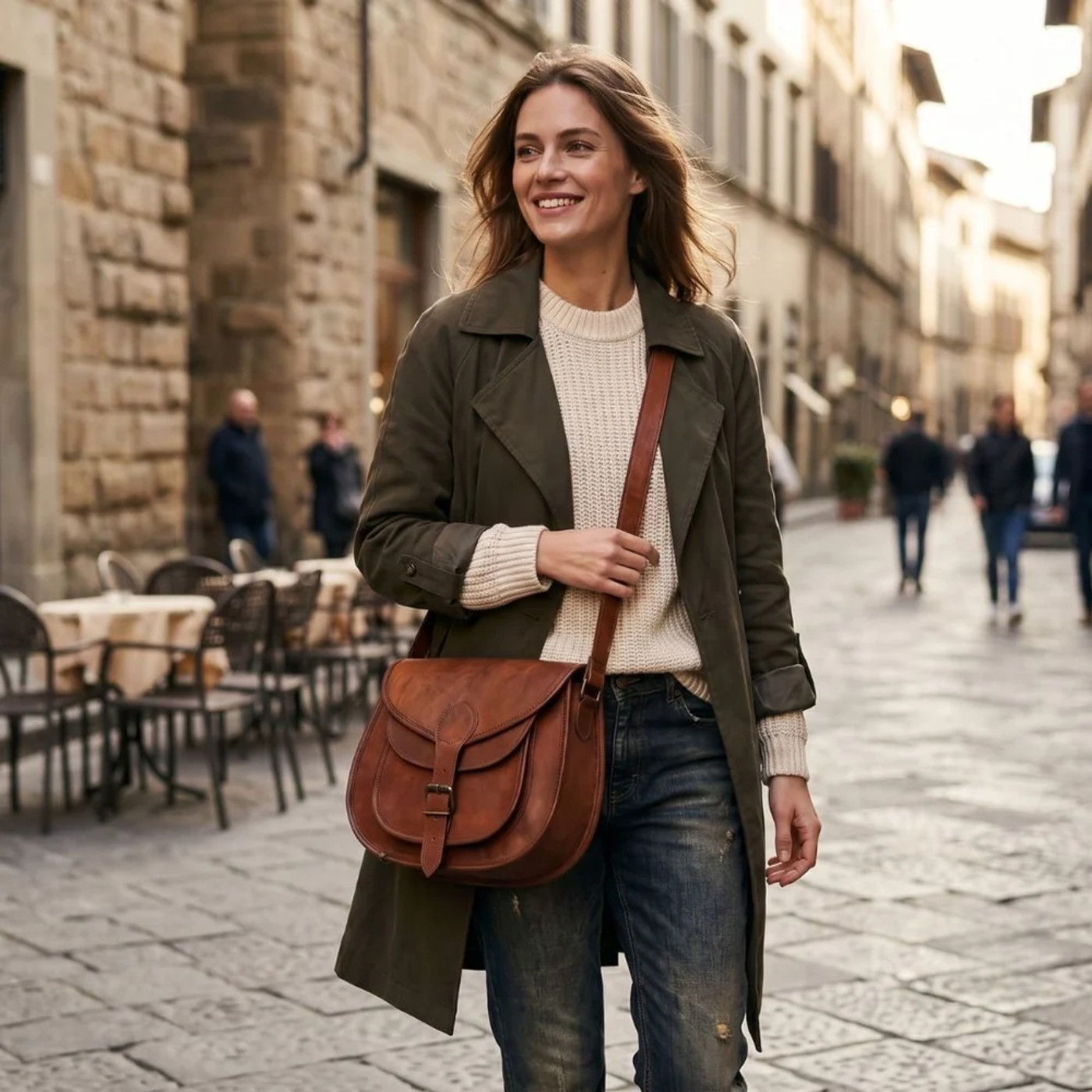 Amelia Leather Crossbody Bag for Women
