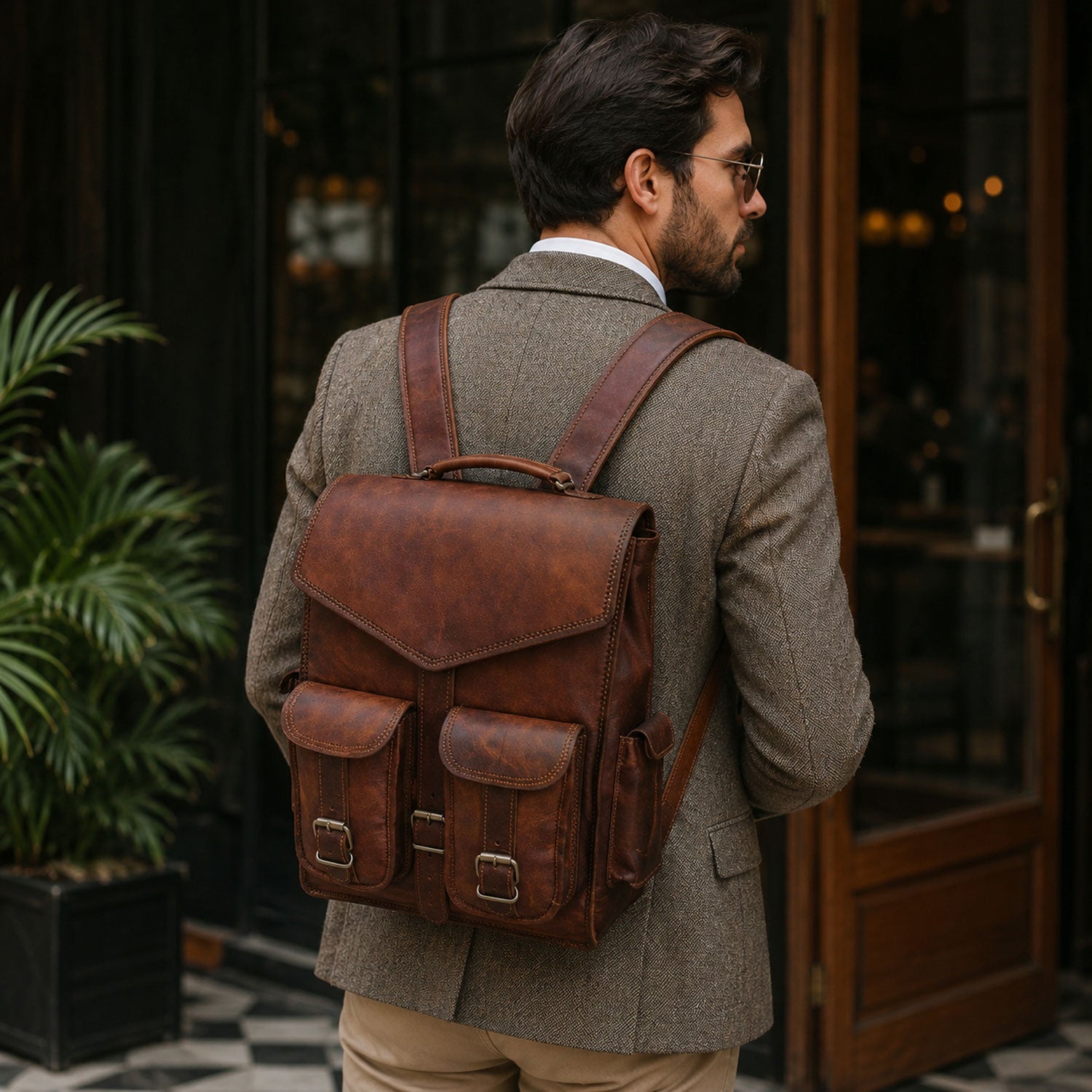 Yukon Brown Vintage Leather Backpack