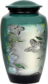 Butterfly Cremation Urn for Human Ashes - Adult Funeral Urn Handcrafted - Affordable Urn for Ashes (Adult (200 lbs) – 10.5 x 6 “, Cremation Urn  )