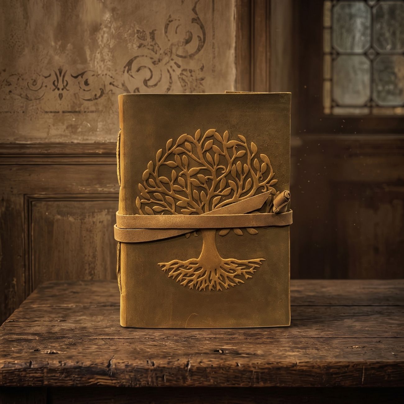 Phoenix Tree of Life Leather Journal