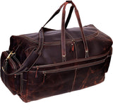 Ultimate 28-Inch Vintage Leather Men's Travel Duffel: The Ideal Overnight Gym, Sports, and Weekend Companion