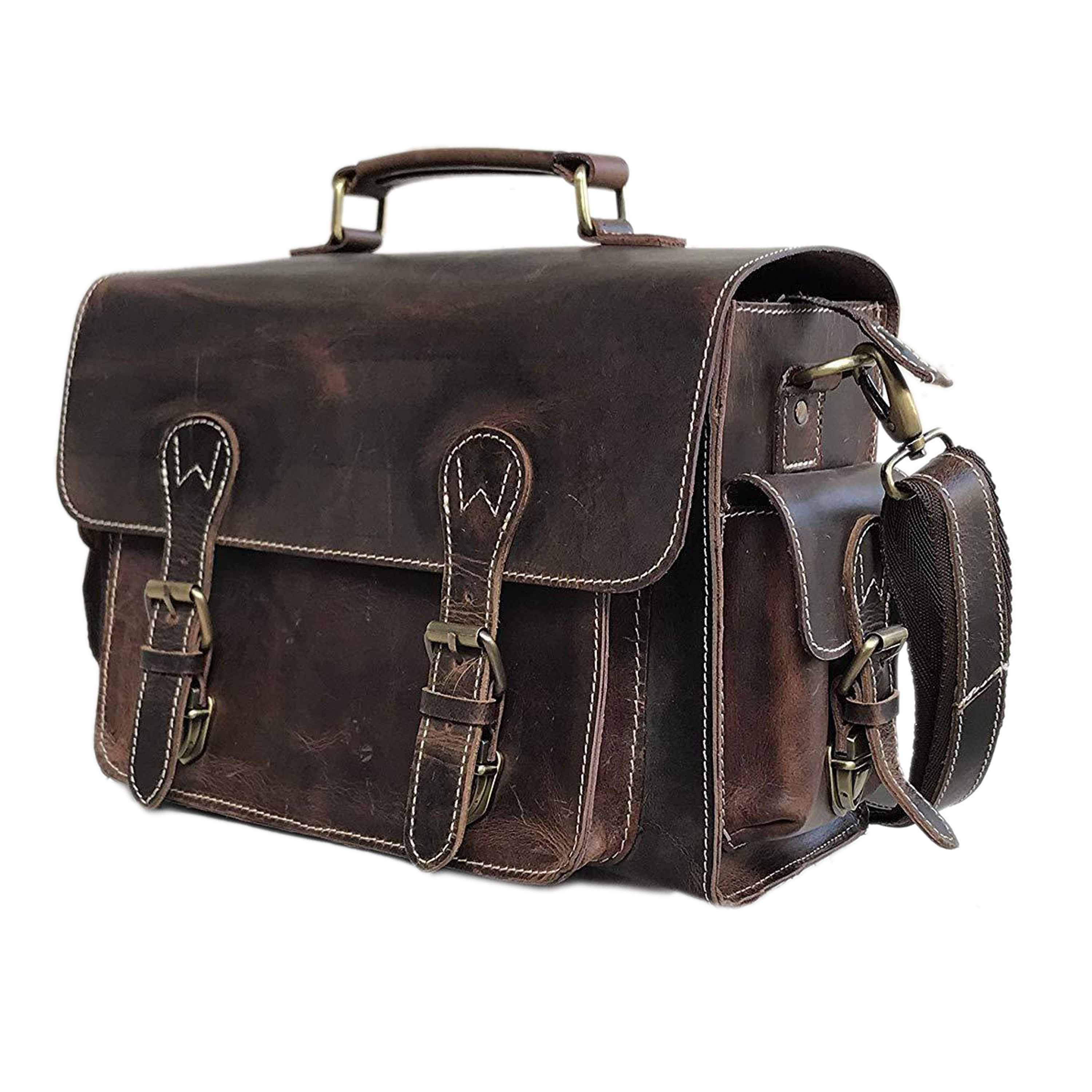 Leather DSLR Camera Messenger Bag