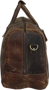 Classic Leather Duffel: Your Ultimate Travel And Gym Companion - Vintage Leather Duffel Bag - Classy Vintage Travel Bag