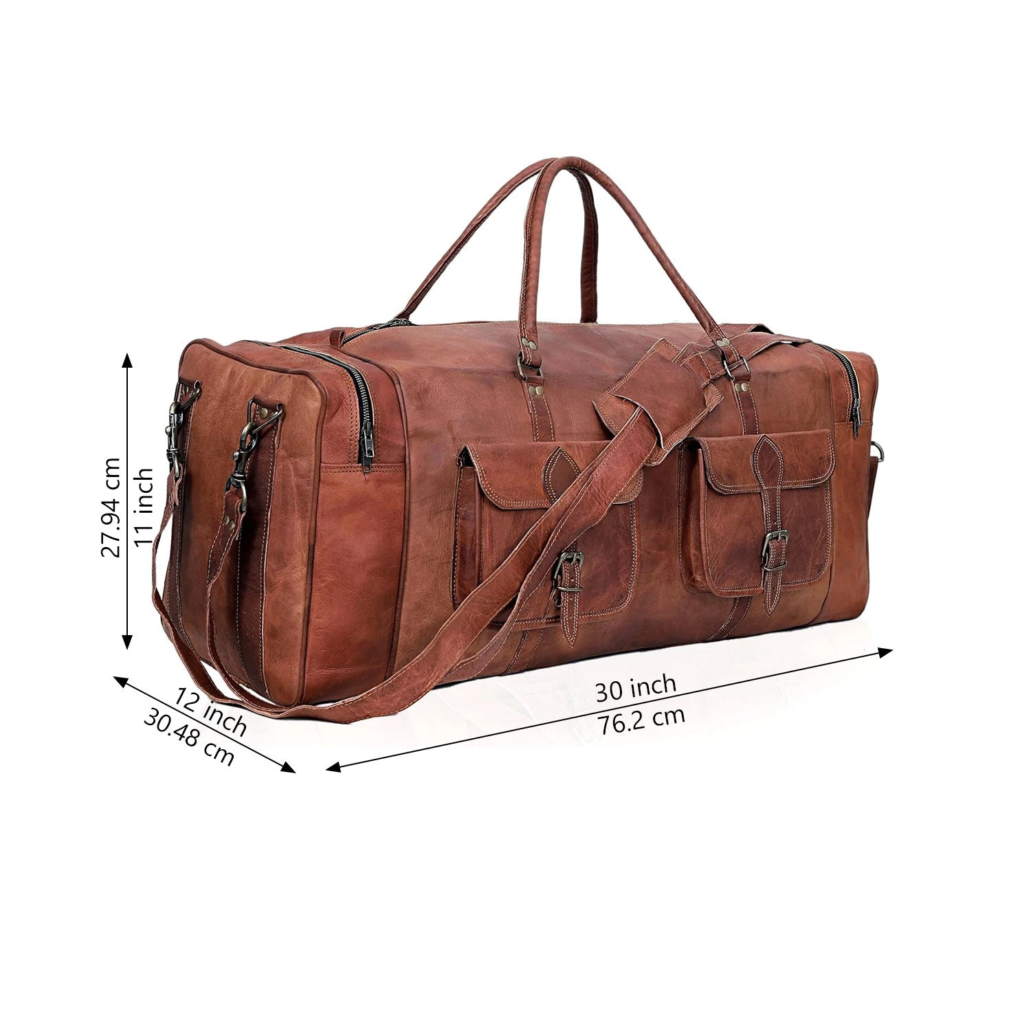 Legacy Leather Travel Duffle Bag for Men