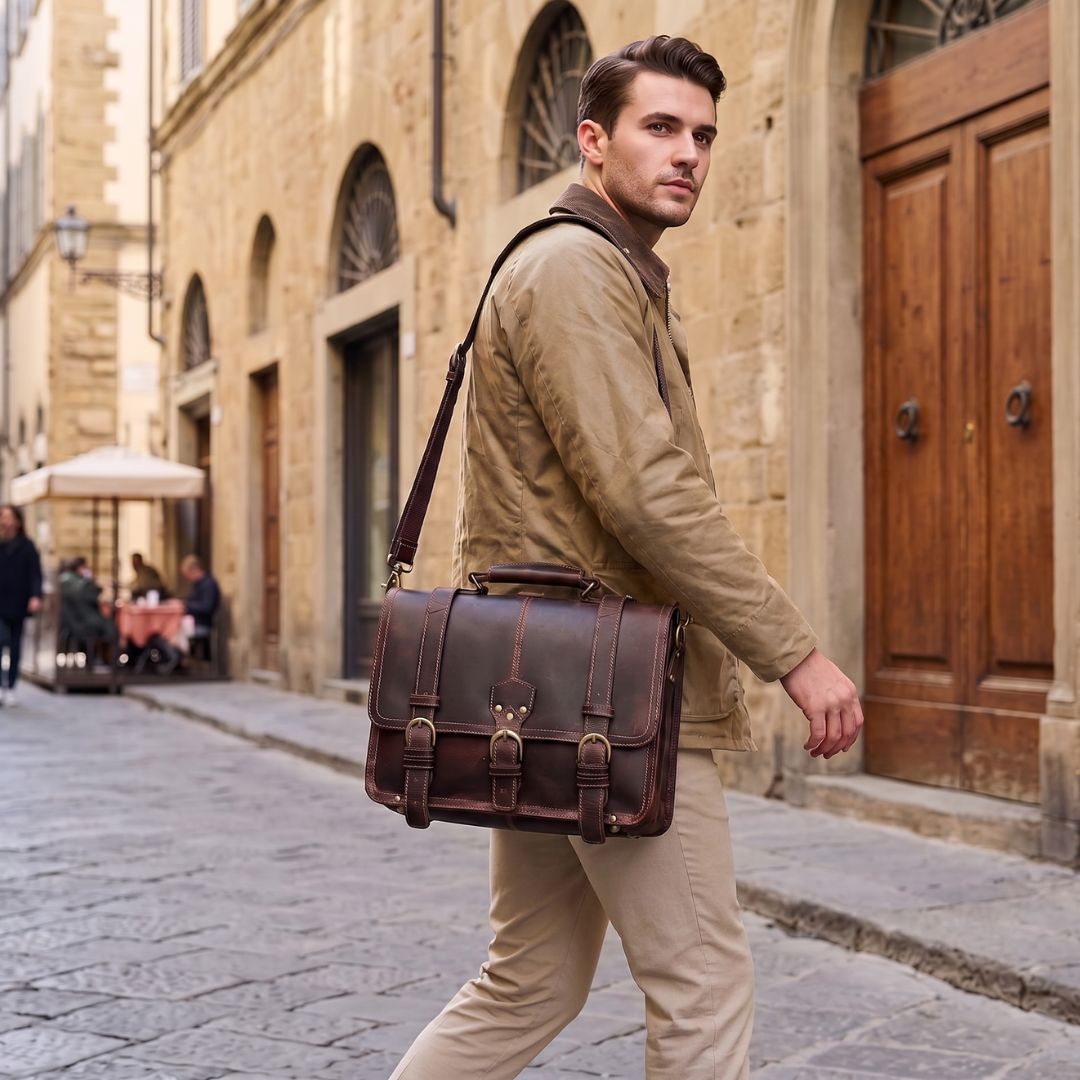 Weston Heritage Leather Messenger Bag