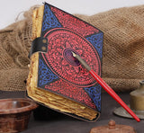 Vintage Handmade Leather Spell Book Journal with Lock - Hocus Pocus - Best leather diary