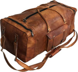 Handcrafted Leather Luggage Duffel: Your Ultimate Carryall for Travel, Workouts, and More - Vintage leather duffel