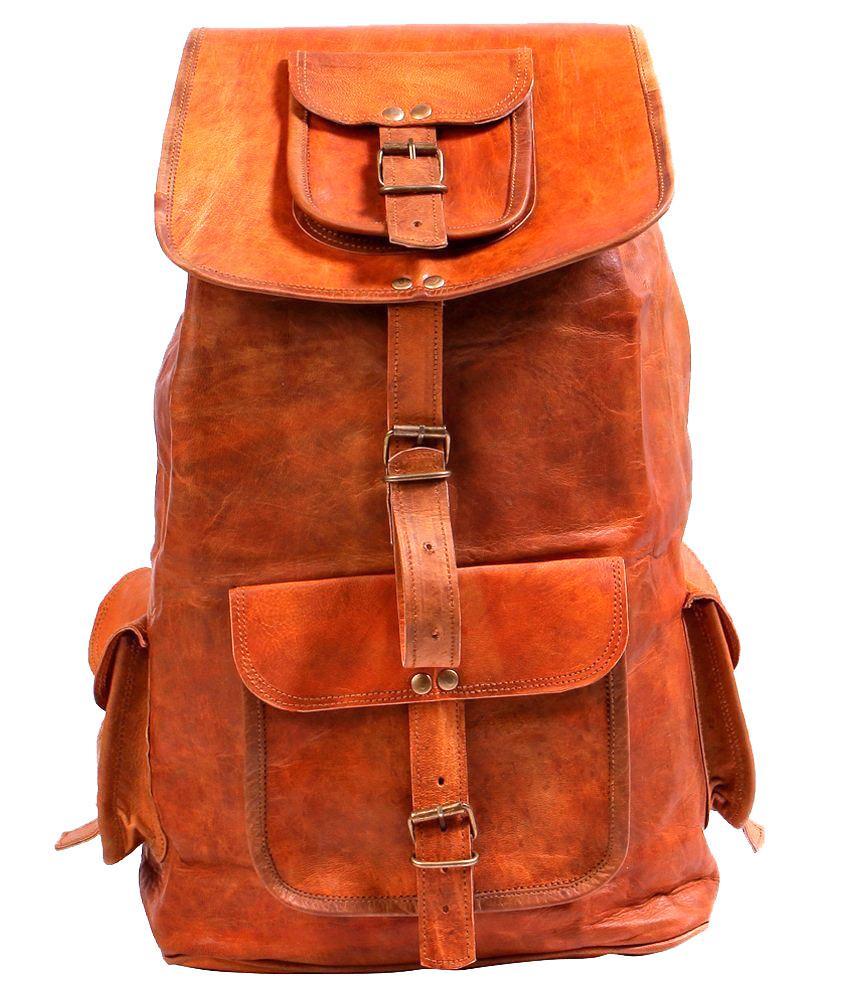 leather bags for women - Vintage Style Brown Leather Denver Long Ruckback - cuerobags