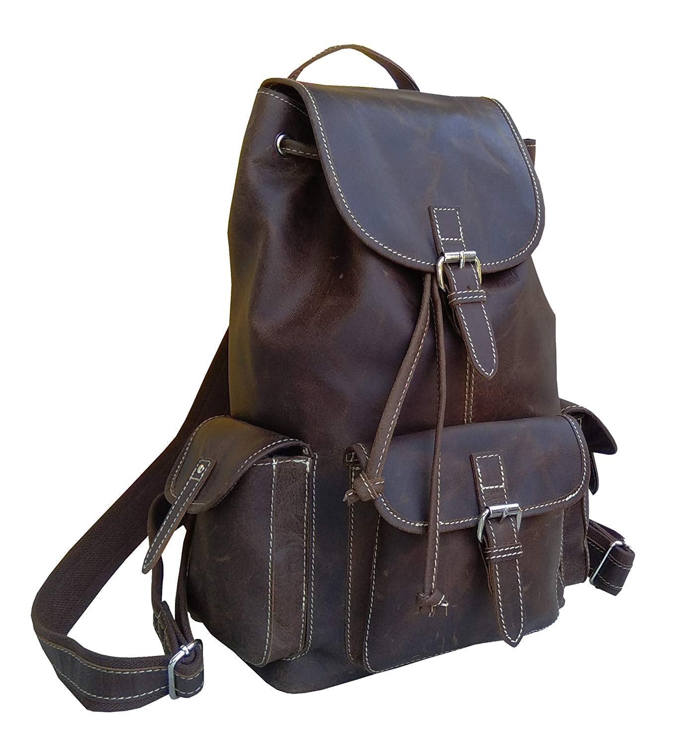 LEATHER BACKPACK VINTAGE BAG LEATHER HANDMADE VINTAGE STYLE BACKPACK/COLLEGE BAG - cuerobags