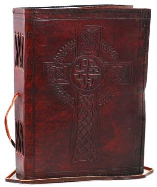 CELTIC CROSS LEATHER BLANK BOOK - cuerobags