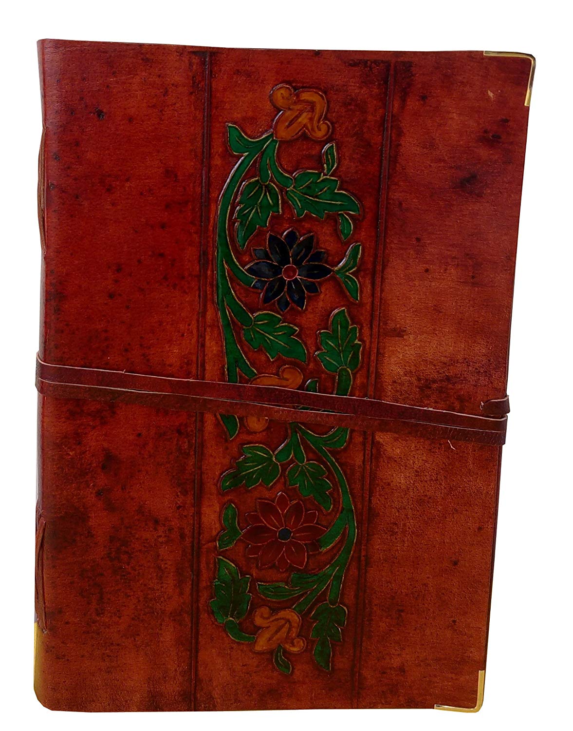 CUERO 9″ HANDMADE LEATHER MEENAWORK JOURNAL FOR WRITING LEATHER DIARY LEATHER BLANK JOURNAL - cuerobags