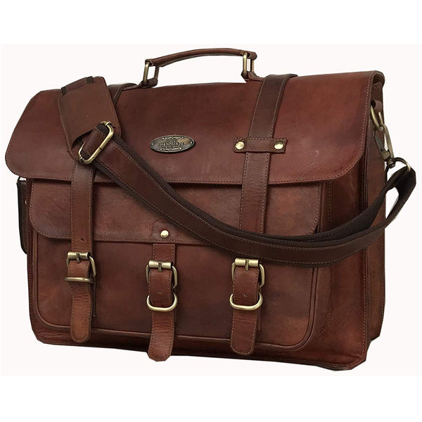 Rugged Brown Leather Bag