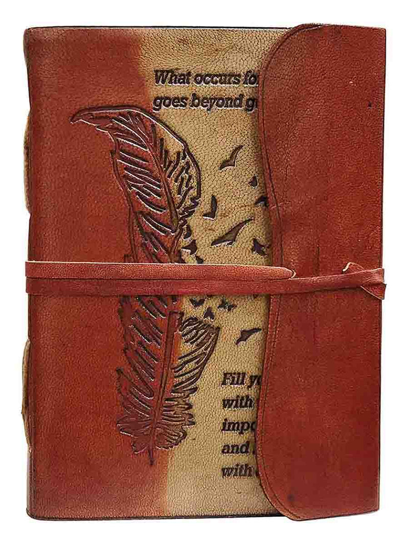 Love Leaf Embossed Leather Journal For Gift