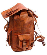 Brown Leather Denver Long Ruckback - cuerobags