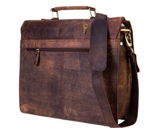 14 Inch Leather Laptop Messenger Bag for Man - cuerobags