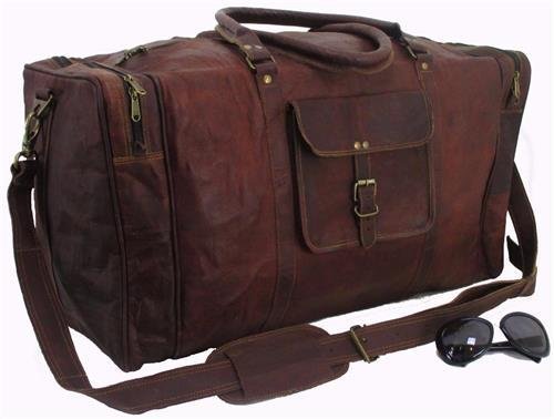Classy Designs Leather Travel Bag Holdall Duffel Flight Cabin Bag Overnight duffel Weekend Bag - cuerobags